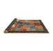 Thickness of Contemporary Dark Almond Brown Modern Rug, con2046