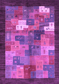 Abstract Purple Contemporary Rug, con2046pur