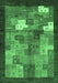 Machine Washable Abstract Emerald Green Contemporary Area Rugs, wshcon2046emgrn