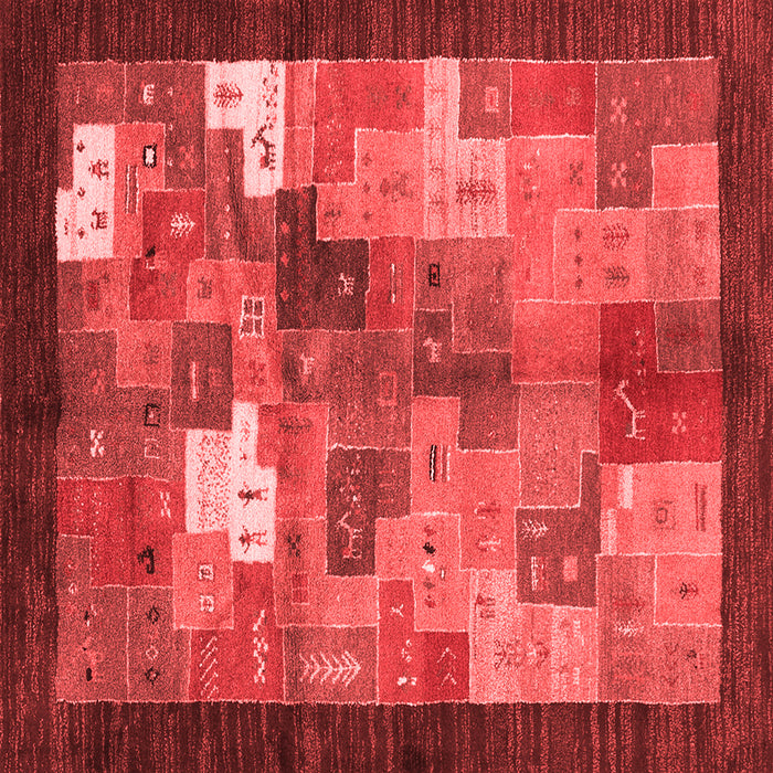 Abstract Red Contemporary Rug, con2046red