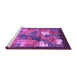 Sideview of Machine Washable Abstract Purple Contemporary Area Rugs, wshcon2046pur