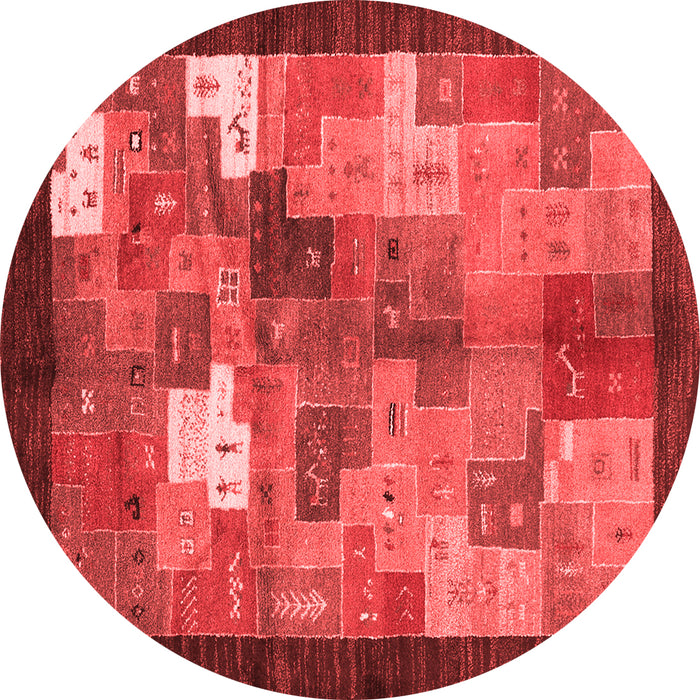 Abstract Red Contemporary Rug, con2046red