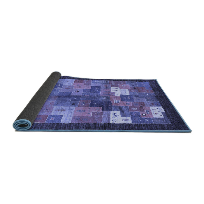 Sideview of Abstract Blue Contemporary Rug, con2046blu