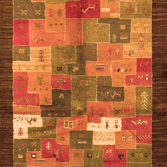 Serging Thickness of Machine Washable Abstract Orange Contemporary Area Rugs, wshcon2046org