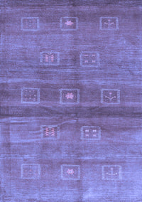 Abstract Blue Contemporary Rug, con2047blu