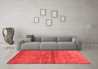 Machine Washable Abstract Red Contemporary Rug, wshcon2047red