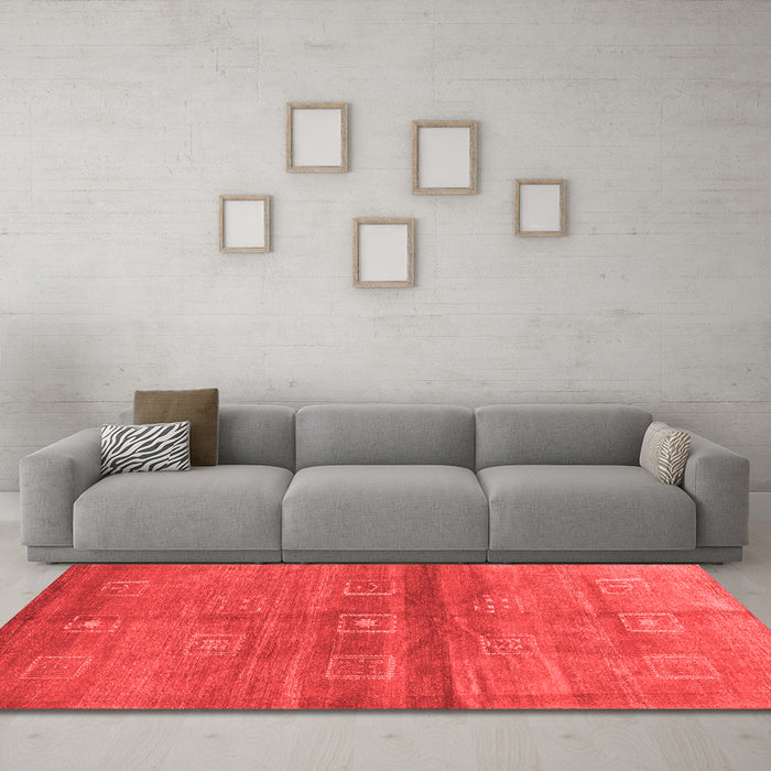 Contemporary Red Washable Rugs