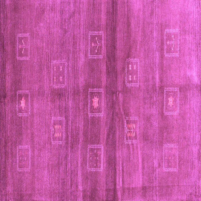 Square Machine Washable Abstract Purple Contemporary Area Rugs, wshcon2047pur