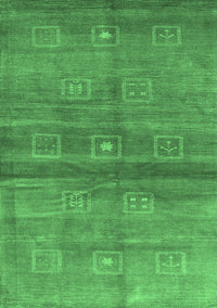 Abstract Emerald Green Contemporary Rug, con2047emgrn