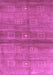 Machine Washable Abstract Purple Contemporary Area Rugs, wshcon2047pur