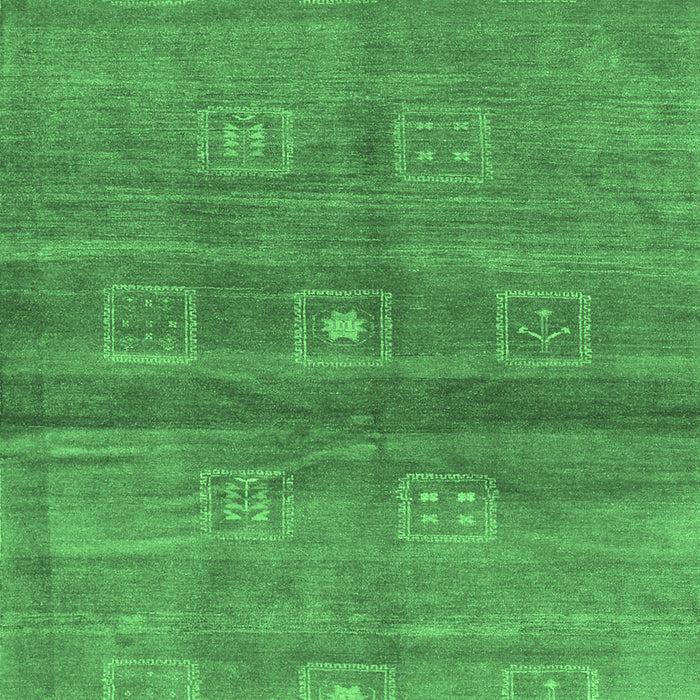 Machine Washable Abstract Emerald Green Contemporary Area Rugs, wshcon2047emgrn
