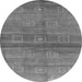 Square Abstract Gray Contemporary Rug, con2047gry