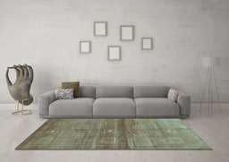 Machine Washable Abstract Light Blue Contemporary Rug in a Living Room, wshcon2047lblu