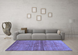 Machine Washable Abstract Blue Contemporary Rug in a Living Room, wshcon2047blu