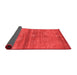 Abstract Red Contemporary Area Rugs