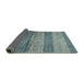 Thickness of Contemporary Green Modern Rug, con2048