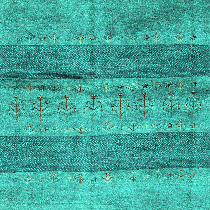 Abstract Turquoise Contemporary Rug, con2048turq