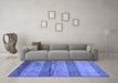 Machine Washable Abstract Blue Contemporary Rug in a Living Room, wshcon2048blu