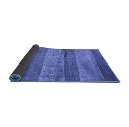 Sideview of Abstract Blue Contemporary Rug, con2048blu