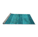 Sideview of Machine Washable Abstract Light Blue Contemporary Rug, wshcon2048lblu