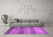 Machine Washable Abstract Pink Contemporary Rug in a Living Room, wshcon2048pnk