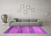 Machine Washable Abstract Pink Contemporary Rug, wshcon2048pnk