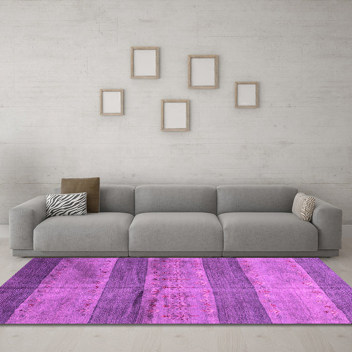 Machine Washable Abstract Pink Contemporary Rug in a Living Room, wshcon2048pnk