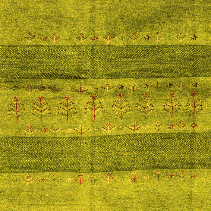 Abstract Yellow Contemporary Rug, con2048yw