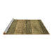 Sideview of Machine Washable Abstract Brown Contemporary Rug, wshcon2048brn