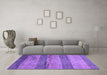 Machine Washable Abstract Purple Contemporary Area Rugs in a Living Room, wshcon2048pur