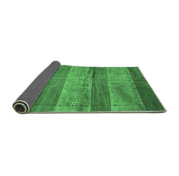 Sideview of Abstract Emerald Green Contemporary Rug, con2048emgrn