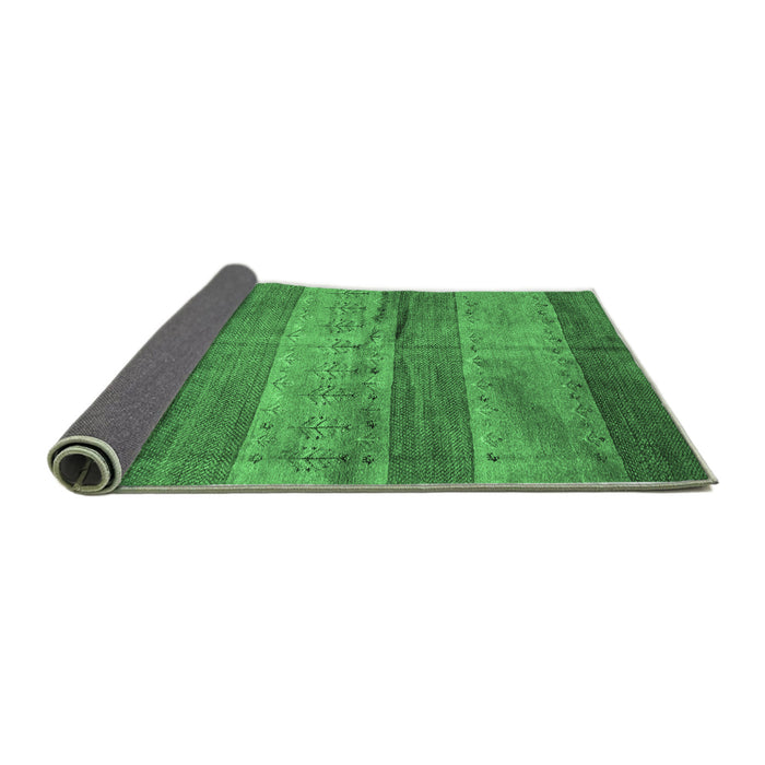 Sideview of Abstract Emerald Green Contemporary Rug, con2048emgrn