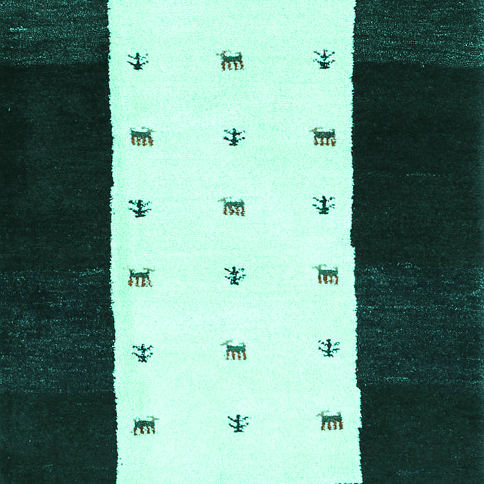 Machine Washable Abstract Turquoise Contemporary Area Rugs, wshcon2049turq