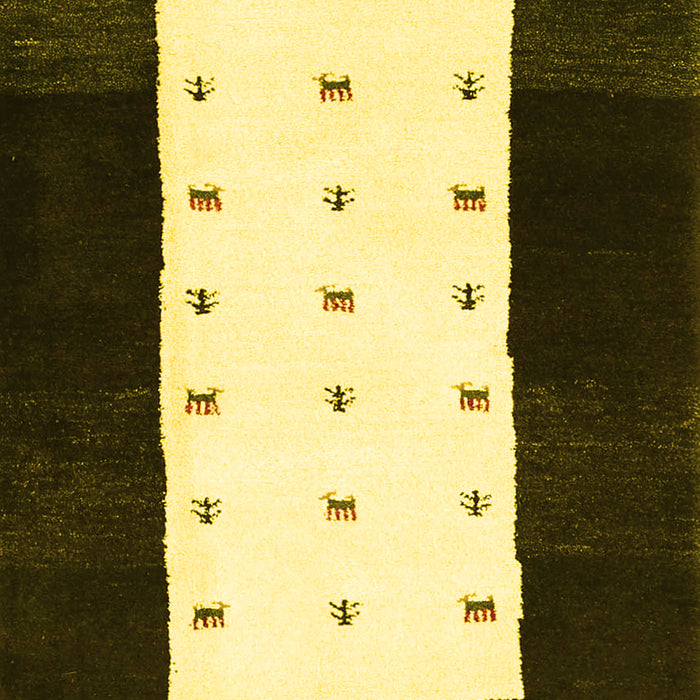 Machine Washable Abstract Yellow Contemporary Rug, wshcon2049yw