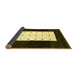 Sideview of Abstract Yellow Contemporary Rug, con2049yw