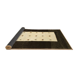 Sideview of Abstract Brown Contemporary Rug, con2049brn