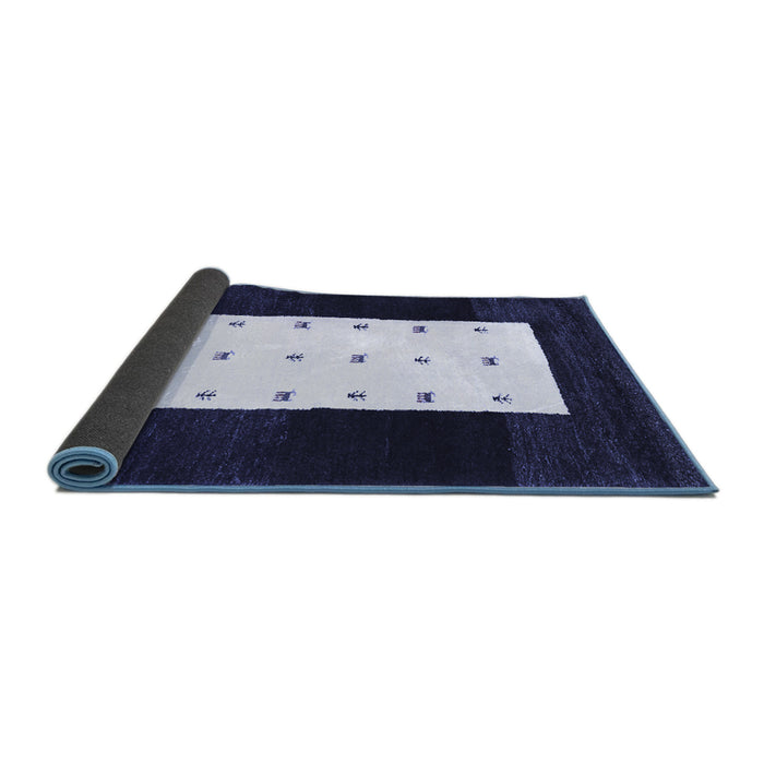 Sideview of Abstract Blue Contemporary Rug, con2049blu