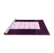 Sideview of Machine Washable Abstract Pink Contemporary Rug, wshcon2049pnk