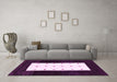 Machine Washable Abstract Pink Contemporary Rug in a Living Room, wshcon2049pnk