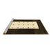 Sideview of Machine Washable Abstract Brown Contemporary Rug, wshcon2049brn