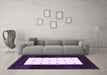 Machine Washable Abstract Purple Contemporary Area Rugs in a Living Room, wshcon2049pur