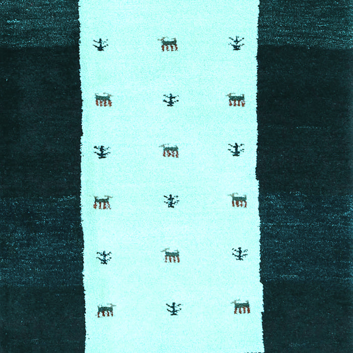 Abstract Light Blue Contemporary Rug, con2049lblu