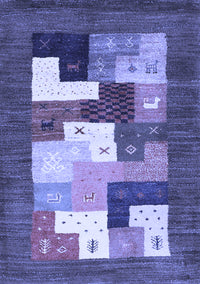 Abstract Blue Contemporary Rug, con2050blu