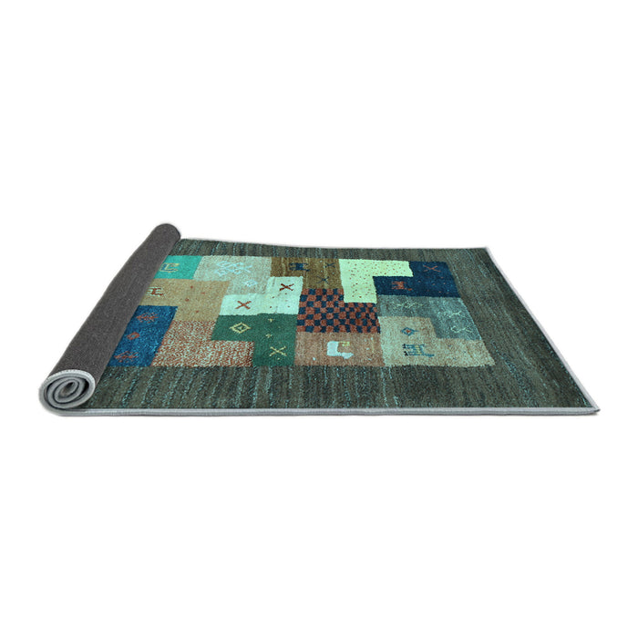 Sideview of Abstract Light Blue Contemporary Rug, con2050lblu