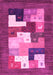 Abstract Pink Contemporary Rug, con2050pnk