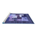 Sideview of Machine Washable Abstract Blue Contemporary Rug, wshcon2050blu