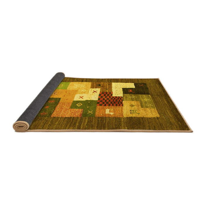 Sideview of Abstract Yellow Contemporary Rug, con2050yw
