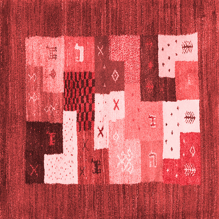 Machine Washable Abstract Red Contemporary Rug, wshcon2050red