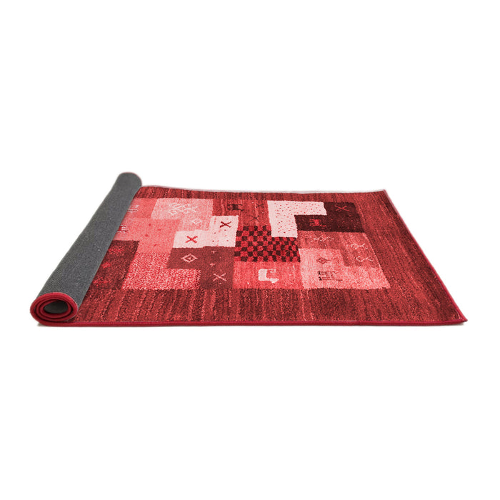Abstract Red Contemporary Area Rugs