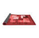 Abstract Red Contemporary Area Rugs